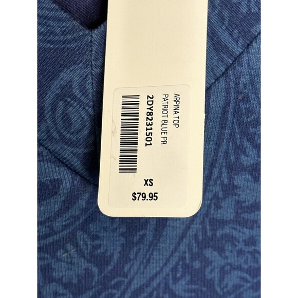 Soft Surroundings ARPINA TOP PATRIOT BLUE Cape Style Women’s Sz XS NEW - Picture 3 of 6